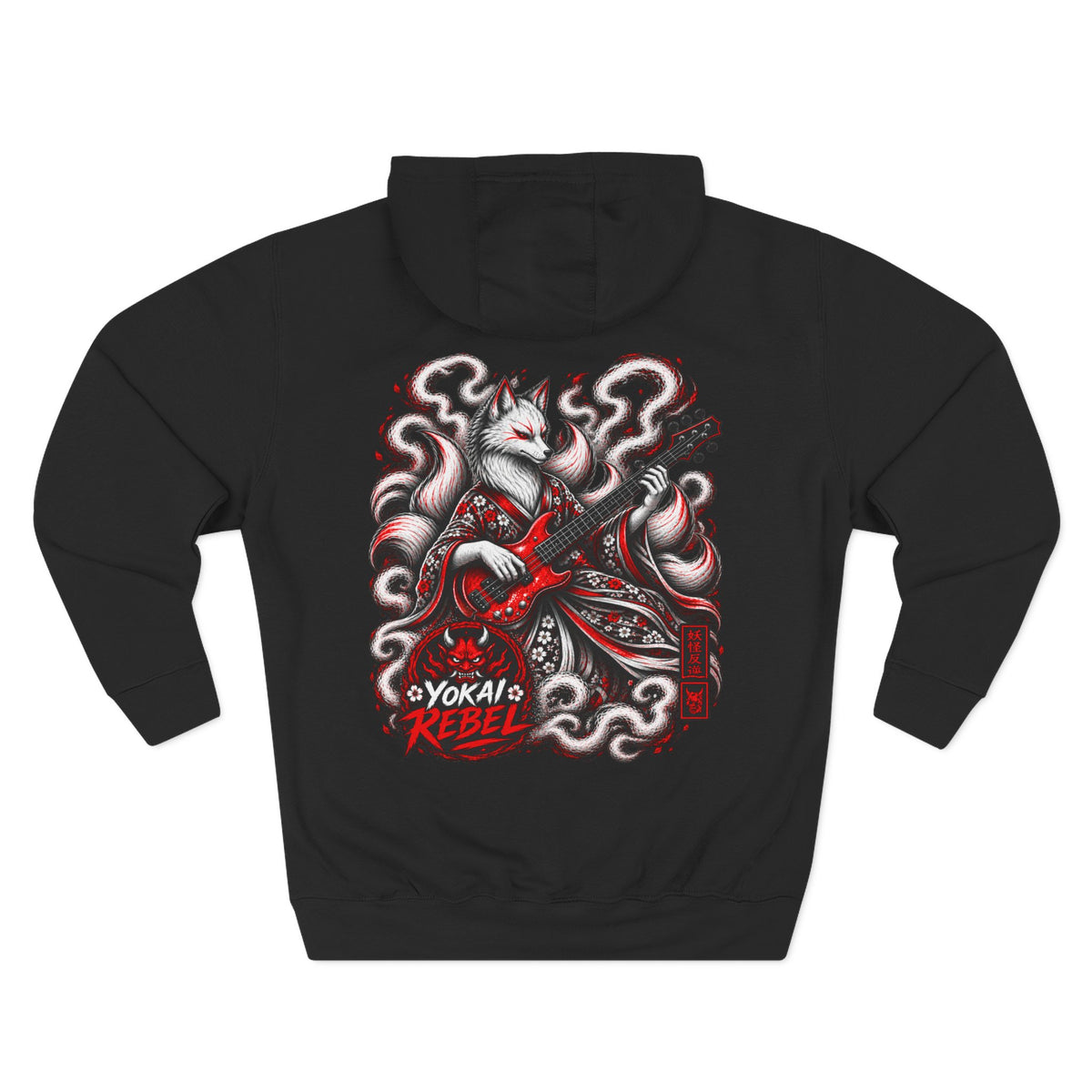 Yokai Rebel Hoodie — White Fox, Shiro Kitsune