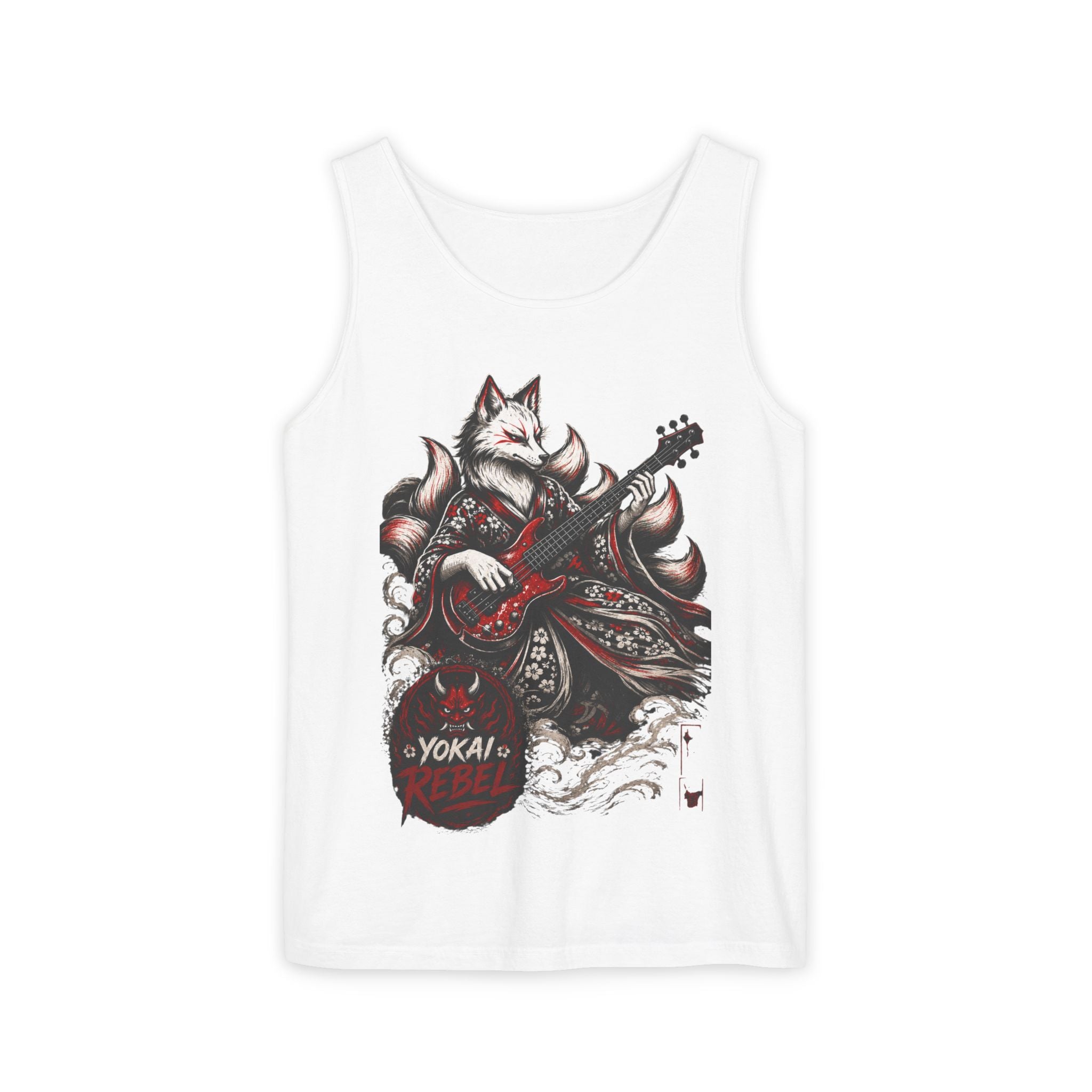 Yokai Rebel Tank Top - Shiro Kitsune, White Fox