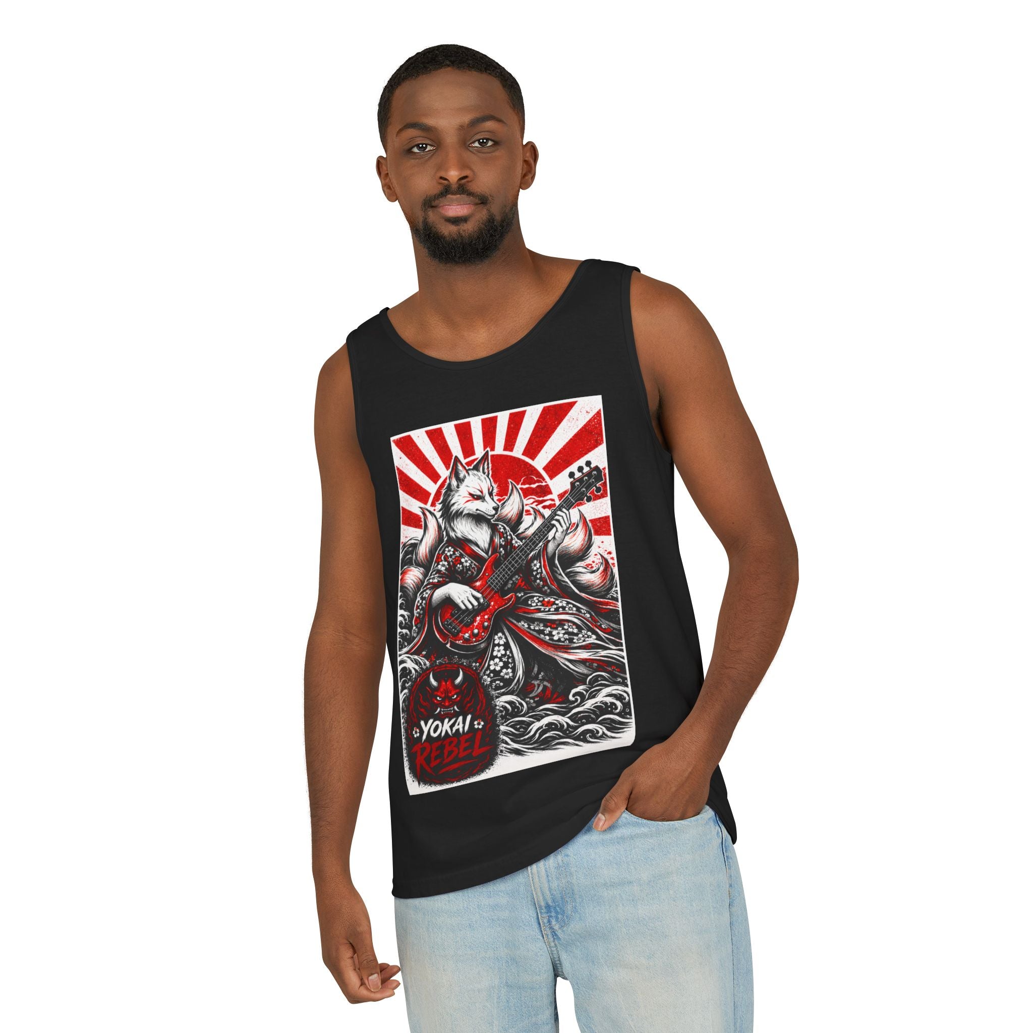Yokai Rebel Tank Top - Shiro Kitsune, White Fox