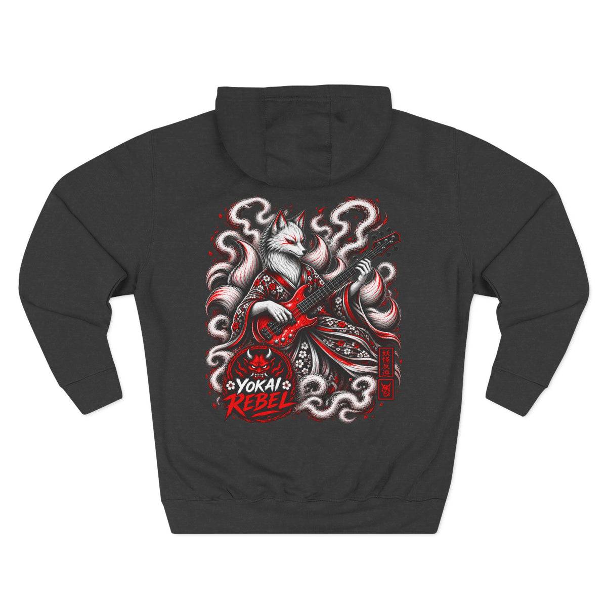 Yokai Rebel Hoodie — White Fox, Shiro Kitsune