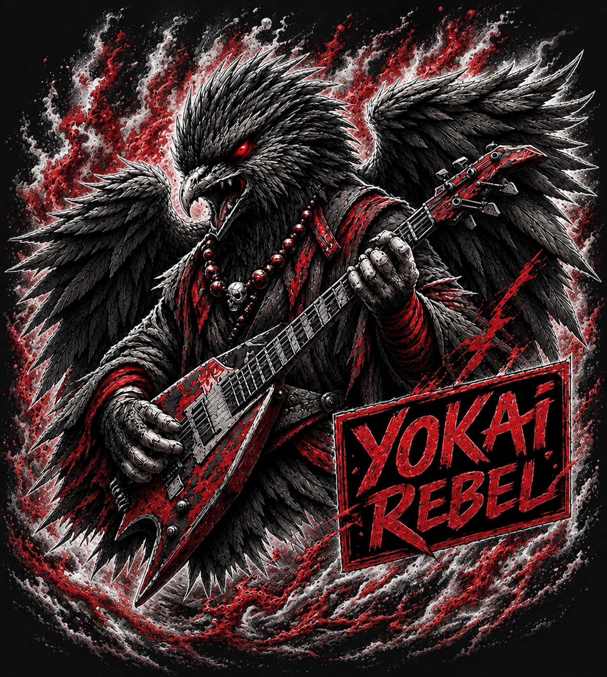 Yokai Rebel Hoodie — Karasu the Crow