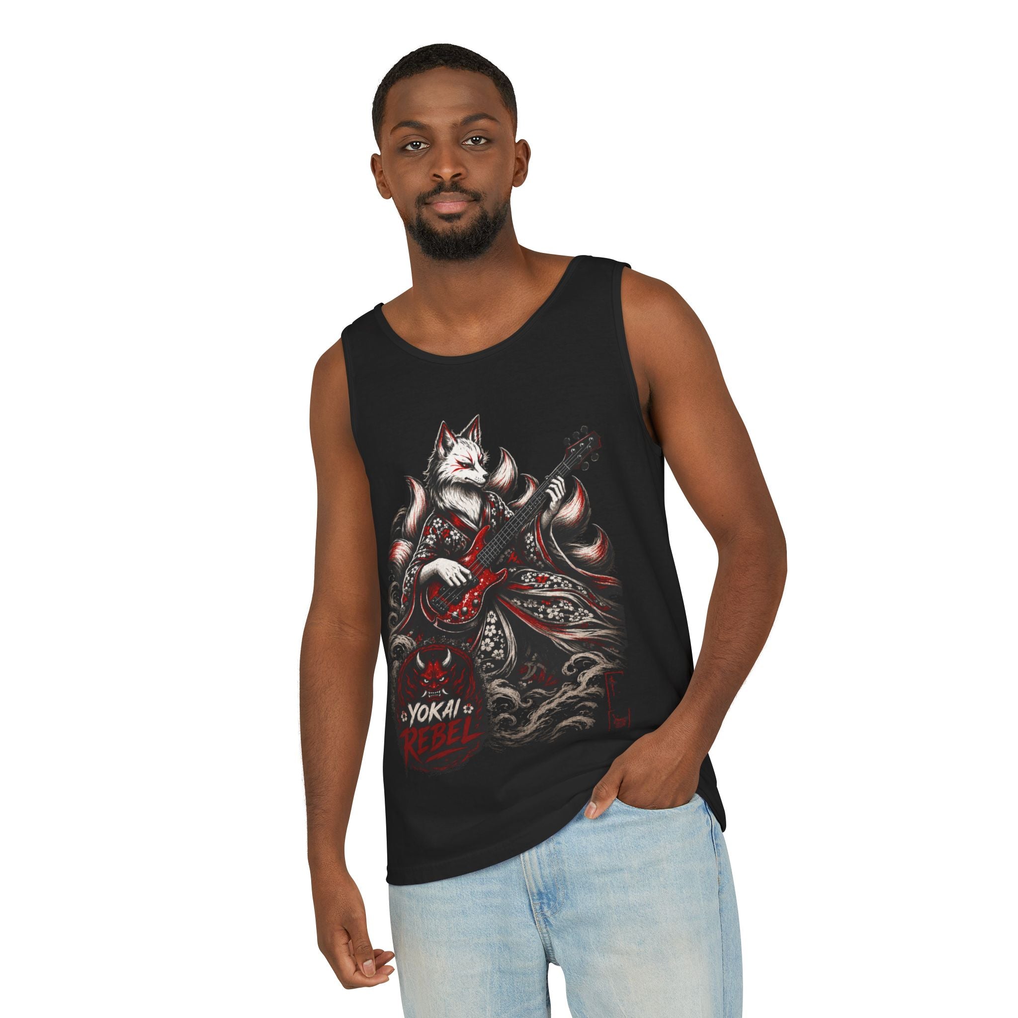 Yokai Rebel Tank Top - Shiro Kitsune, White Fox