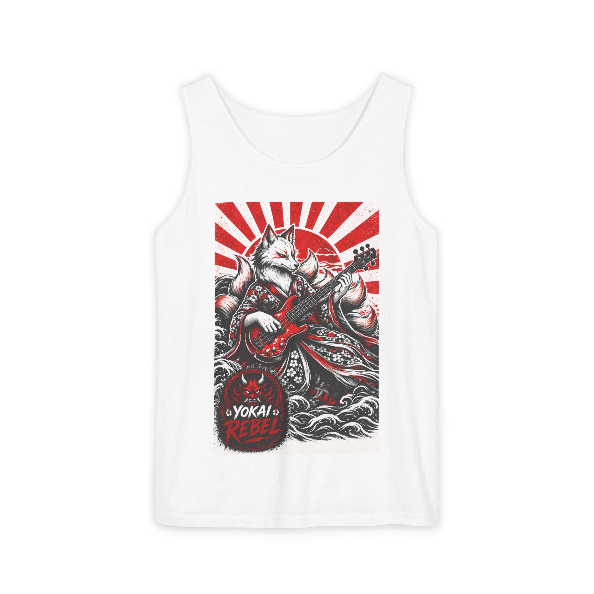 Yokai Rebel Tank Top - Shiro Kitsune, White Fox