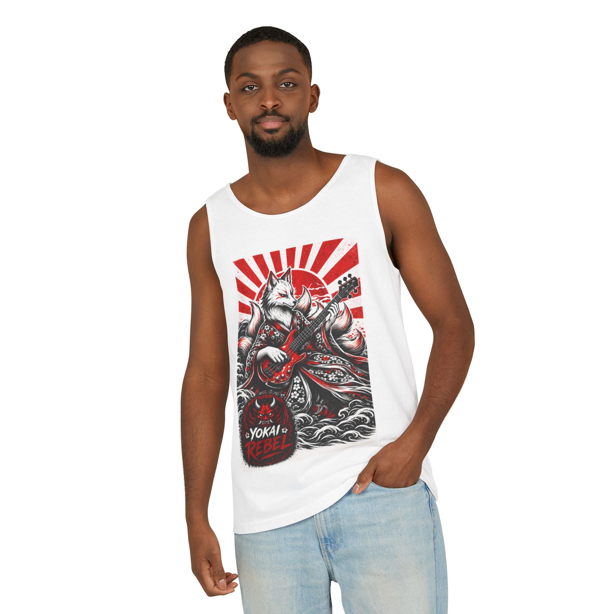 Yokai Rebel Tank Top - Shiro Kitsune, White Fox