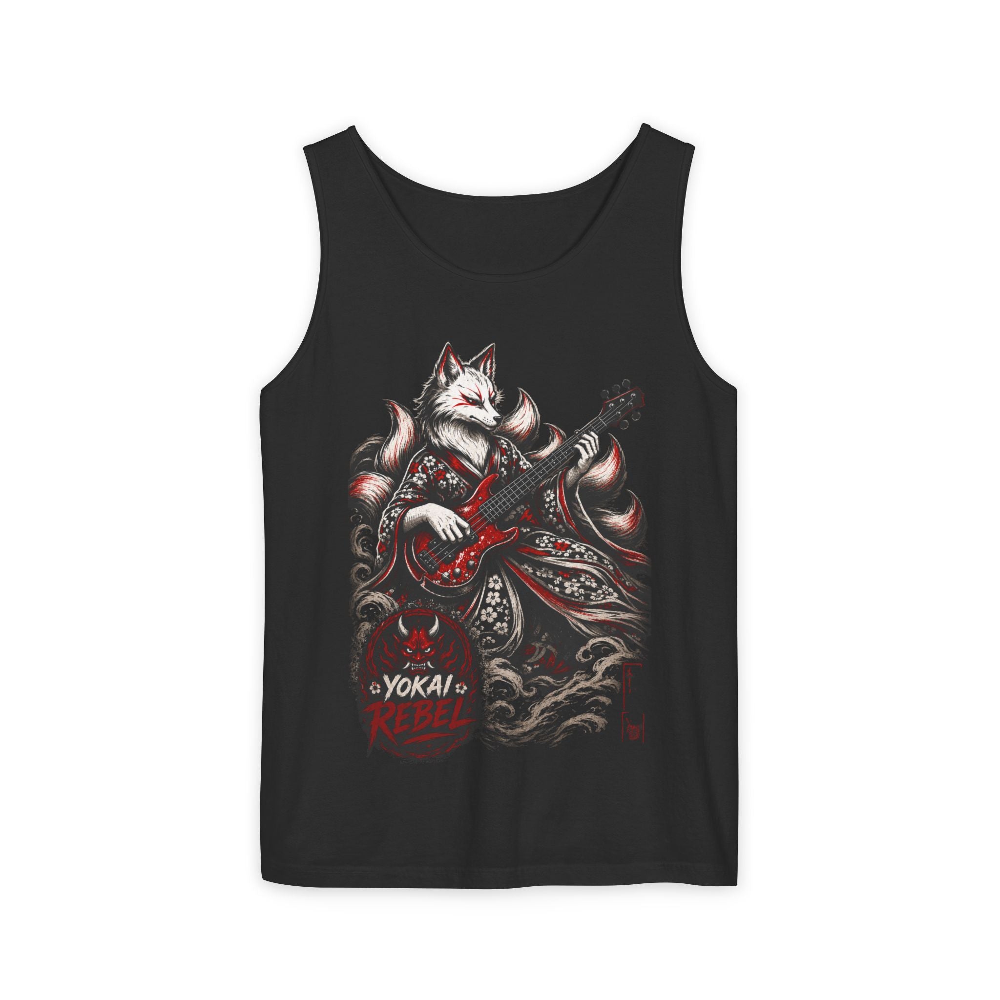 Yokai Rebel Tank Top - Shiro Kitsune, White Fox