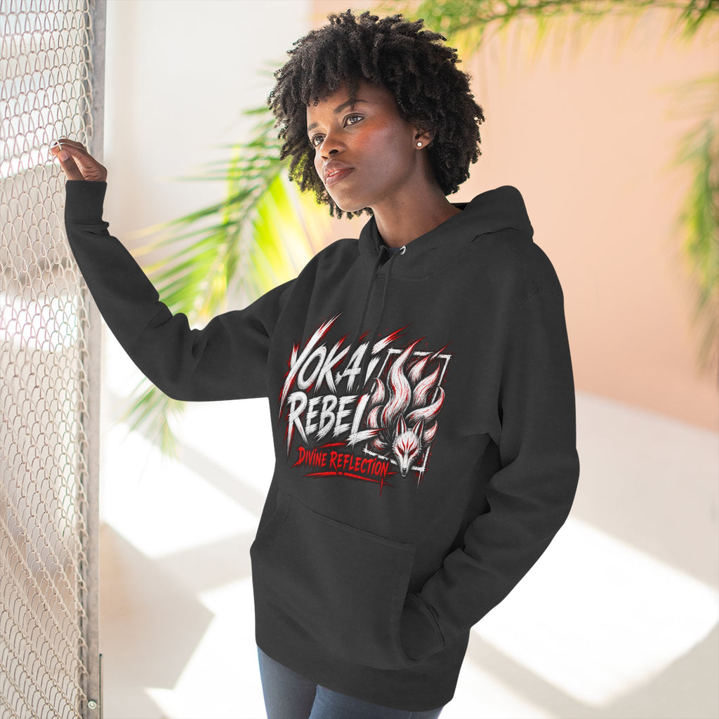 Yokai Rebel Hoodie — White Fox, Shiro Kitsune
