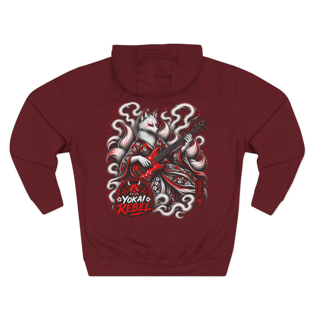 Yokai Rebel Hoodie — White Fox, Shiro Kitsune