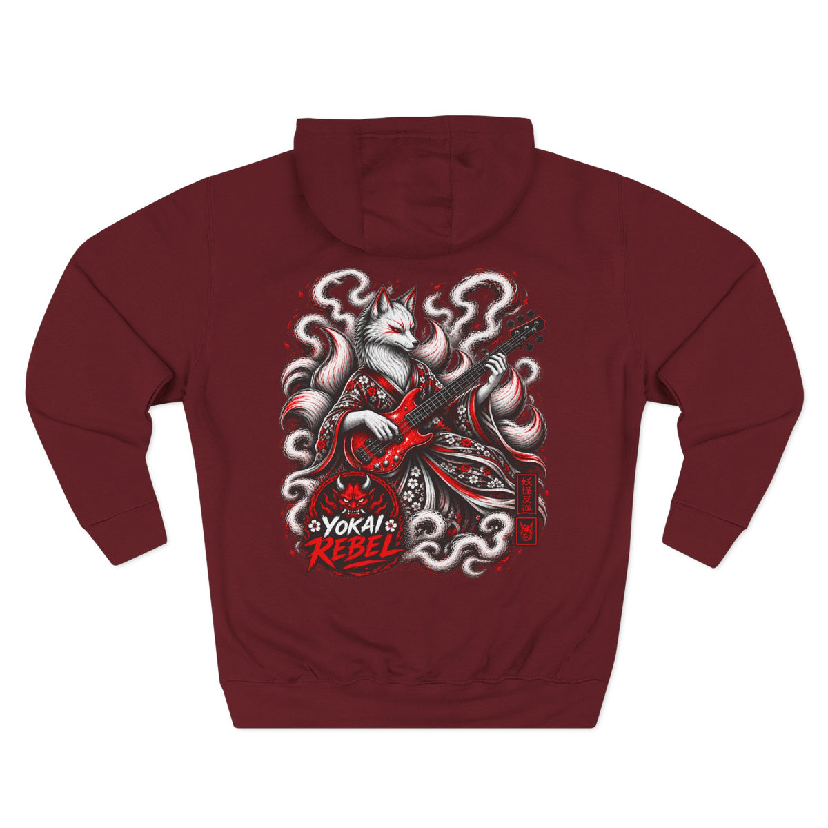 Yokai Rebel Hoodie — White Fox, Shiro Kitsune